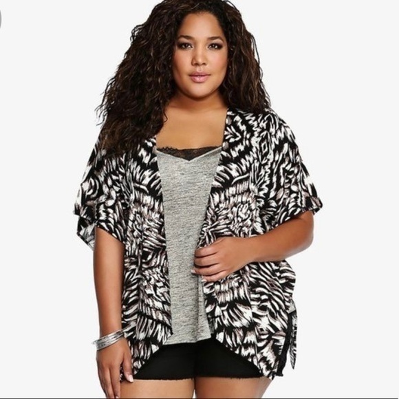 Torrid Abstract Zebra Kimono - Picture 3 of 4